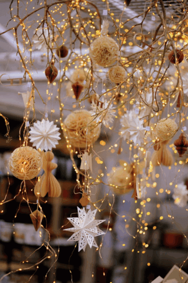 Podwieszona aranżacja świąteczna.